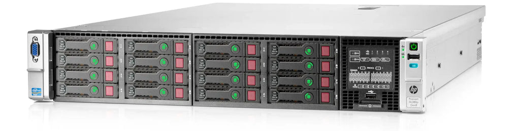 HP ProLiant DL380p G8 & G9 Rack Server | Dual Intel Xeon E5-2620 / E5-2650 | 16-32 GB DDR3 | SAS 2.5″ & 3.5″ HDD | RAID | Dual PSU
